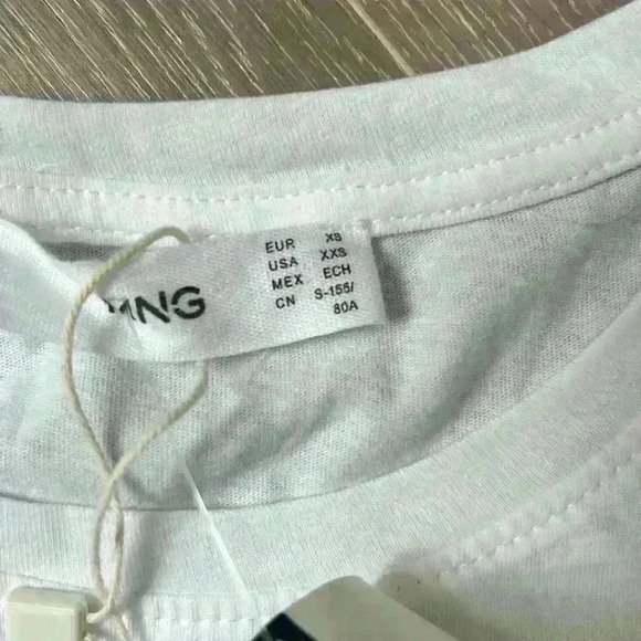 NWT Mango White T-Shirt - Picture 3 of 4